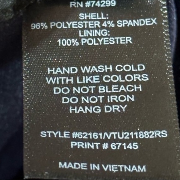 Alexa B evening dress blue floral sleeveless sheer mesh lined Womens Sz 12 - Picture 14 of 14